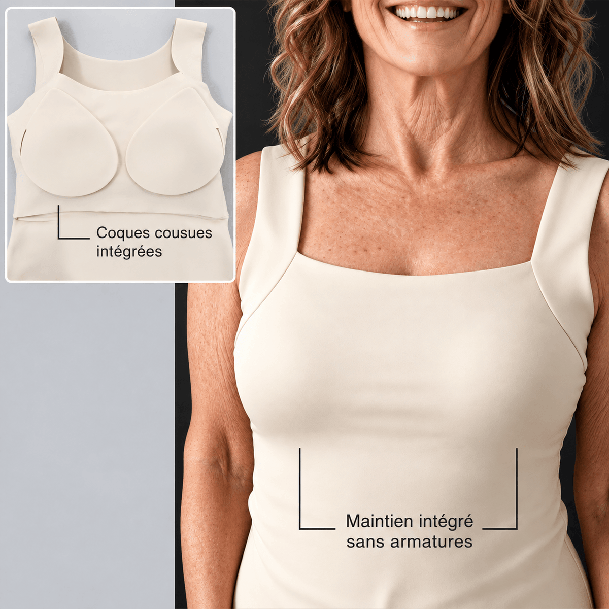 Débardeur avec soutien-gorge intégré confortable